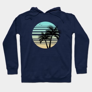 Synthwave - Vaporwave - California - Florida - 80s - Blue & Yellow Hoodie